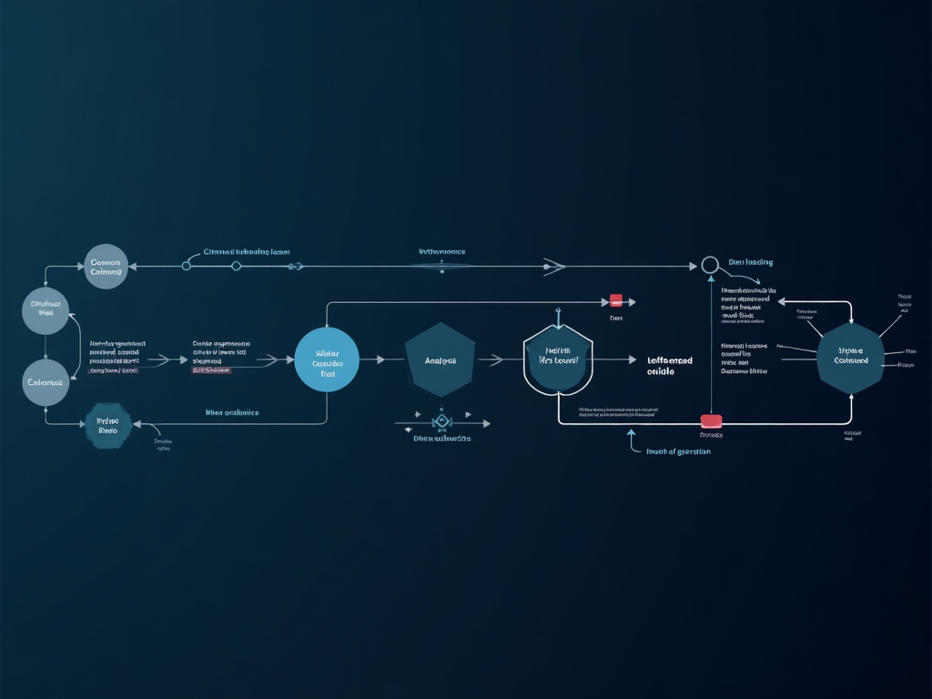 Research methodology visualization showing data analysis process and economic modeling techniques
